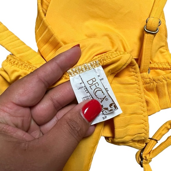 Becca Yellow Bikini Top Small - Picture 4 of 4